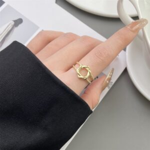 Finger Ring With Flower,golden Color,Only Self-pickup Is Supported, And The Displayed Prices Are All Self-pickup Prices