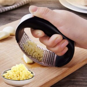Stainless Steel Garlic Masher, Garlic Press, Household, Manual, Curve, Fruit, Vegetable, Tools, Kitchen Gadgets