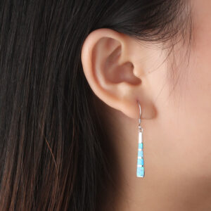 Simple Long Column Necklace Earrings