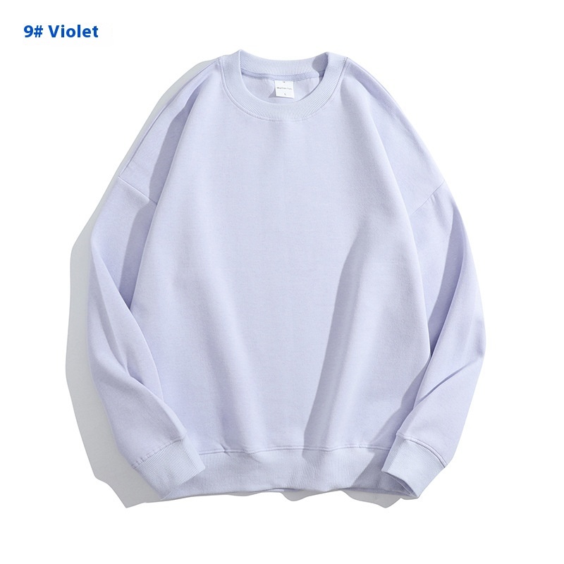 Cotton Solid Color Round Neck Off Shoulder Sweater - Image 10