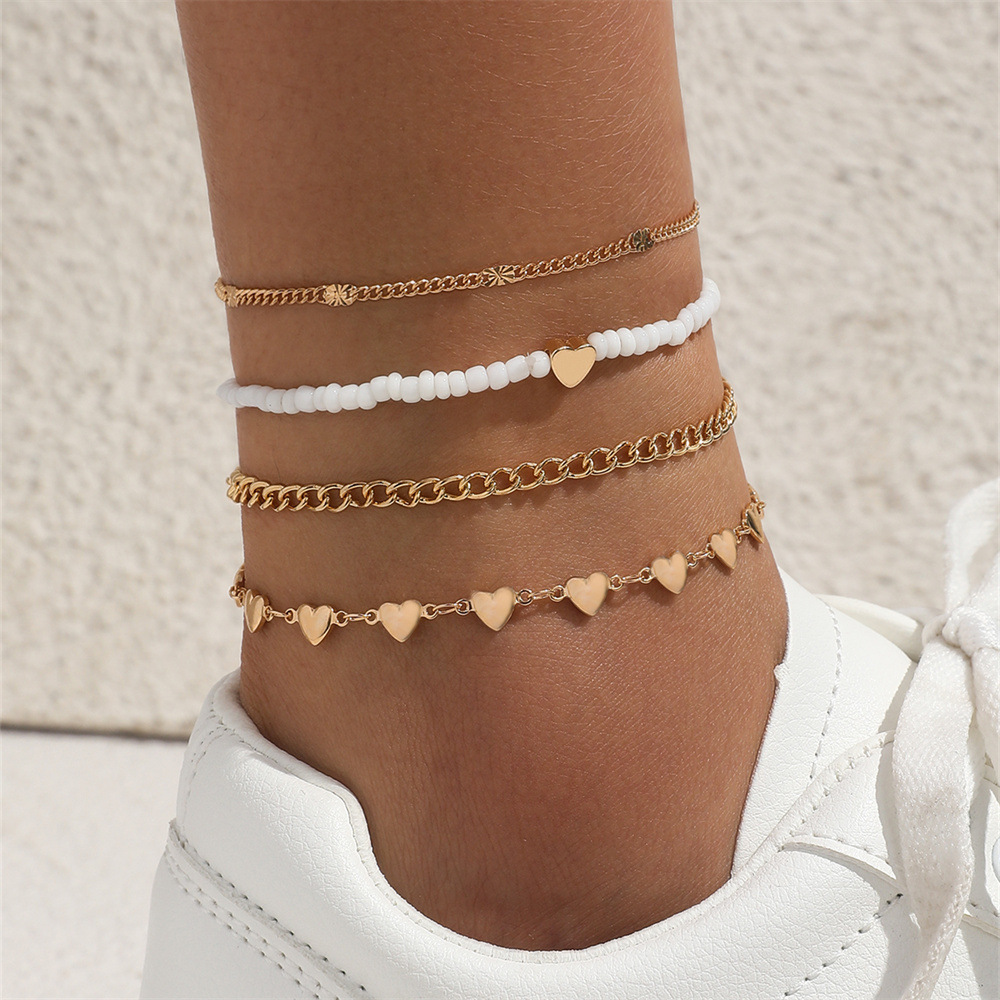 Multi-layer Anklet Retro Beach Metal Chain Anklet Suit - Image 4