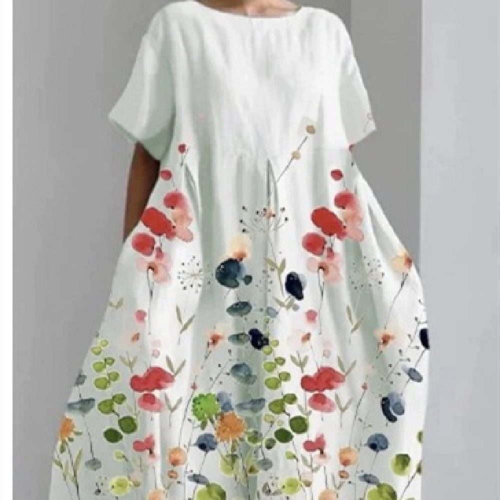 Women's Fashion Personalized Short-sleeved Printed Dress - Image 2