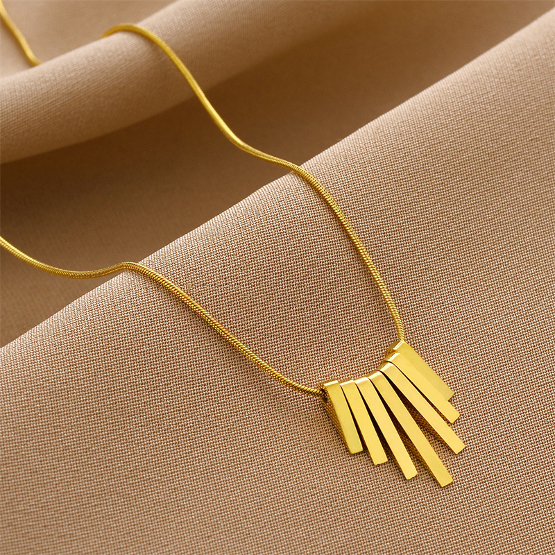 Necklace, Stainless Steel with Piano Key - Image 8
