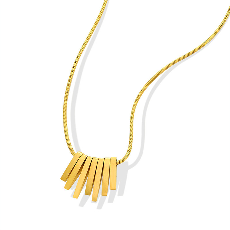 Necklace, Stainless Steel with Piano Key - Image 5