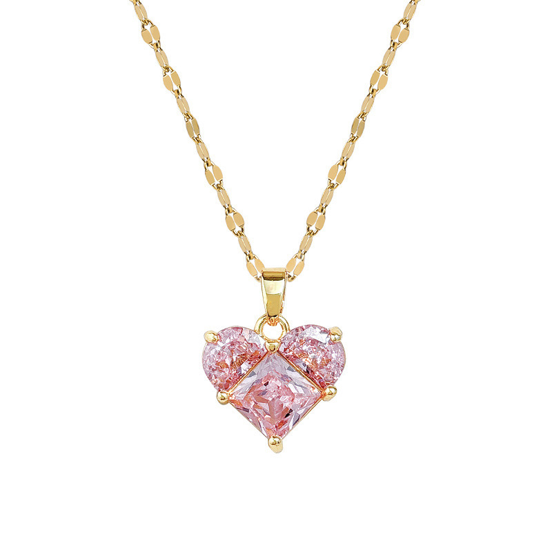 Necklace With Pink Heart - Image 2