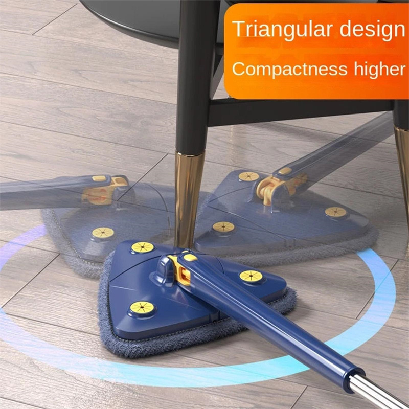 Extendable Triangle Mop - 360 Rotatable, Adjustable, 110 Cm, Cleaning Mop, For Tub, Tile Floor, Wall, Cleaning Mop, Deep Cleaning Mop - Image 2