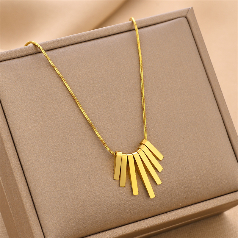 Necklace, Stainless Steel with Piano Key - Image 3