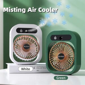 Air Conditioning Fan - Desk, Misting, Fan, Air Cooler, Cooling, USB, Rechargeable, Humidifier, Portable, Spray Fan, With 3 Wind Speeds, Mist, Fan For Home