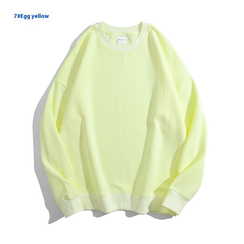 Cotton Solid Color Round Neck Off Shoulder Sweater - Image 9