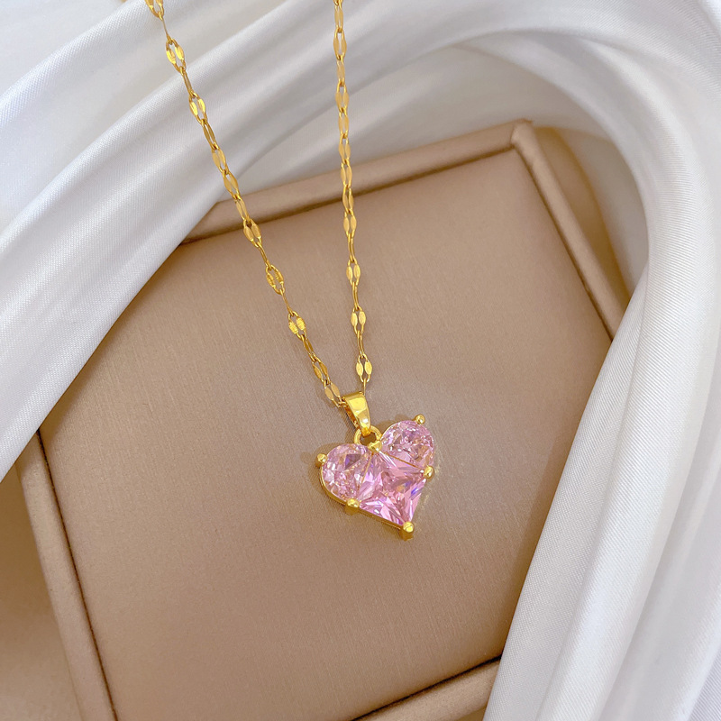 Necklace With Pink Heart - Image 4
