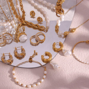 Women's Simple Pearl Titanium Steel Accessories