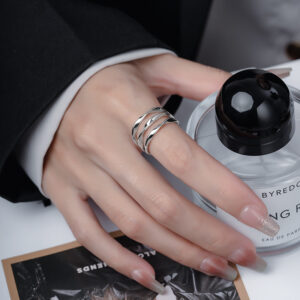 Geometric Simplicity Special-interest Design Wave Lines Female Ring