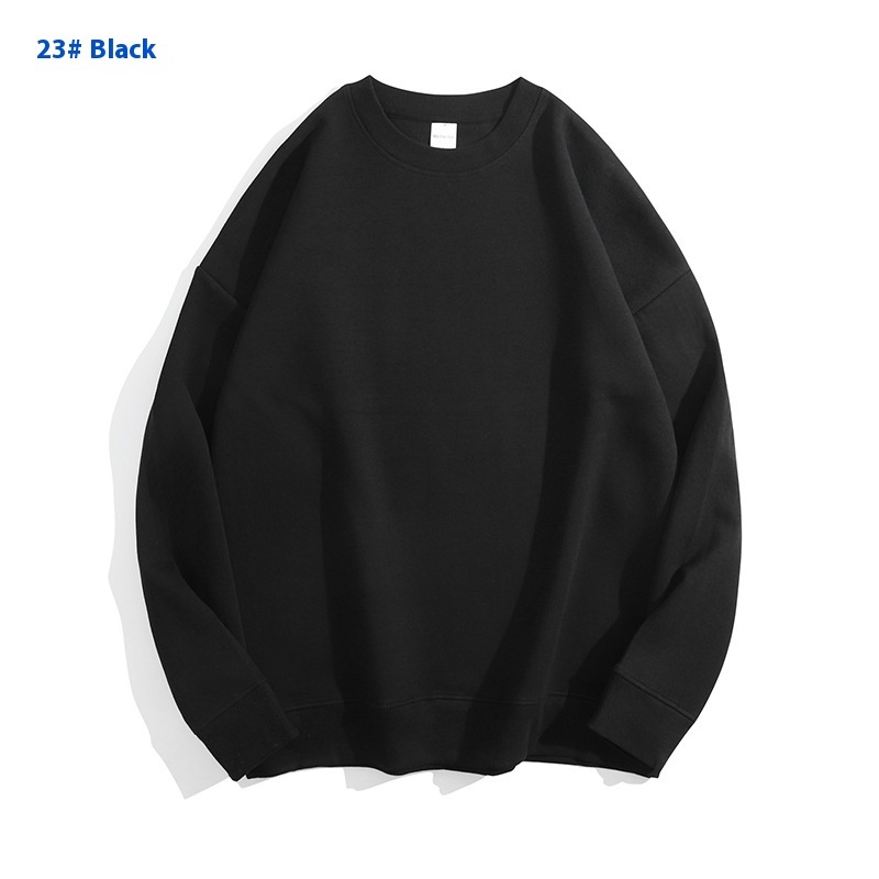 Cotton Solid Color Round Neck Off Shoulder Sweater - Image 2