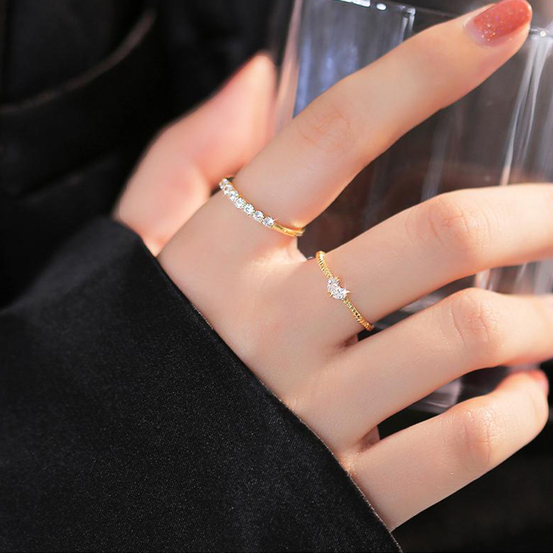 Women's Fashion Personality Loving Heart Zircon Ring