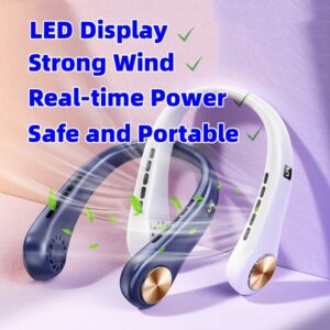 New Mini Neck Fan - Portable, Bladeless, Hanging, Neck, Rechargeable, Air Cooler, Mini, Summer, Sports, Fans