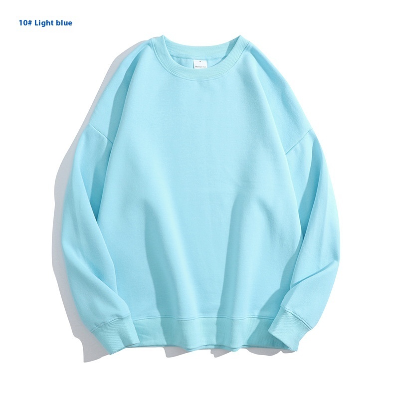 Cotton Solid Color Round Neck Off Shoulder Sweater - Image 6