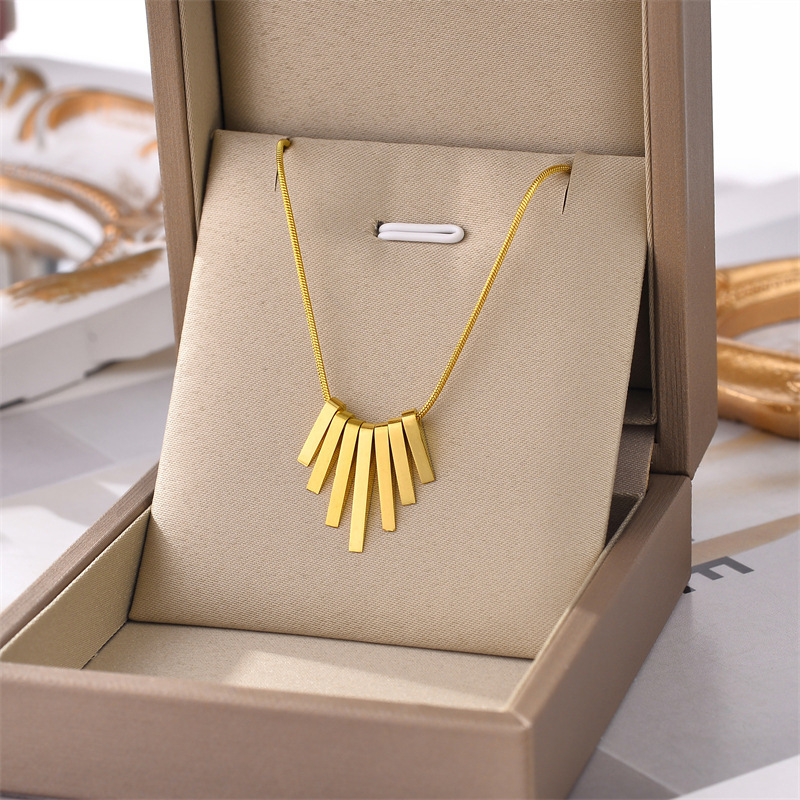 Necklace, Stainless Steel with Piano Key