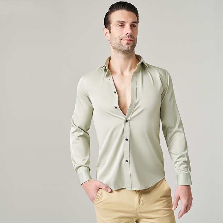 Stretch Long Sleeve Shirt Men's Work
