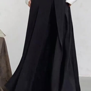Black High - Waisted Split - Hem Pants