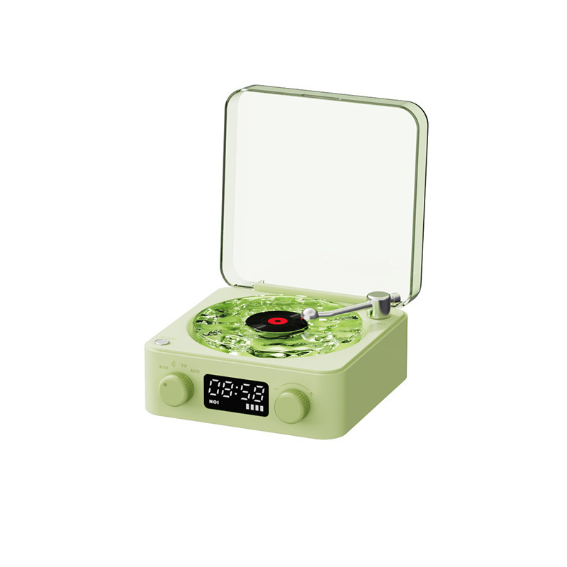 Retro Turntable Speaker Wireless Bluetooth-compatible 5.0 Vinyl Record Player Stereo Sound With White Noise RGB Projection Lamp Effect - Image 4