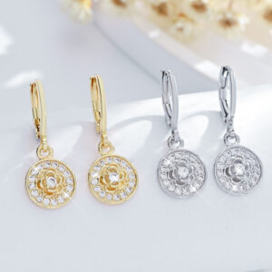 Creative Geometric Round Pendant Earrings