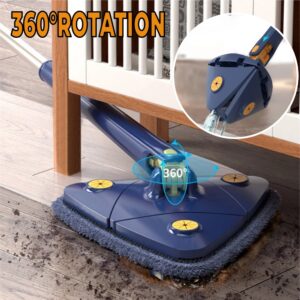 Extendable Triangle Mop - 360 Rotatable, Adjustable, 110 Cm, Cleaning Mop, For Tub, Tile Floor, Wall, Cleaning Mop, Deep Cleaning Mop