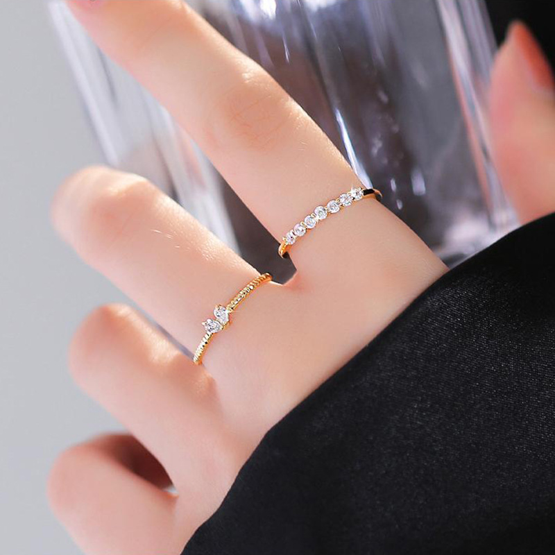 Women's Fashion Personality Loving Heart Zircon Ring - Image 6