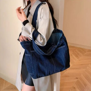 Denim Shoulder Bag Large Capacity Totes