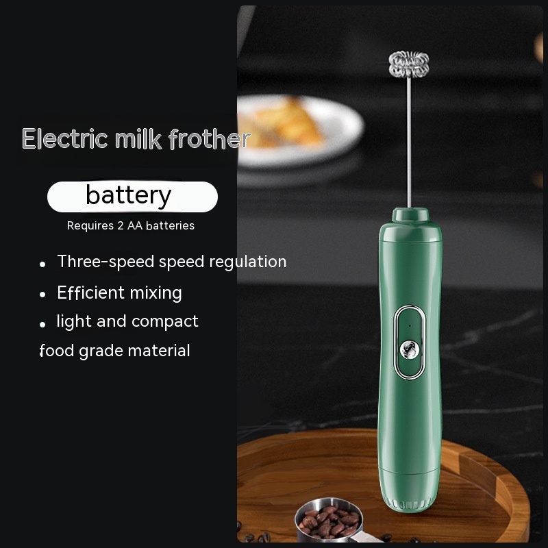 Milk Frother Egg Beater Coffee Frother Household Electric Milk Stirring Battery Handheld Blender - Image 6