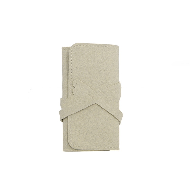 Earring Ring Ear Stud Necklace Watch Pouch Microfiber PU Leather Jewelry Bag - Image 5