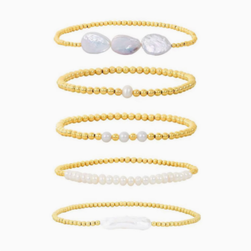 Simple And Versatile Baroque Natural Freshwater Pearl Bracelet - Image 2