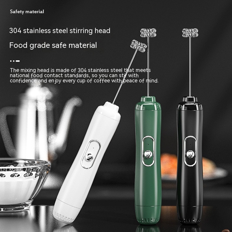 Milk Frother Egg Beater Coffee Frother Household Electric Milk Stirring Battery Handheld Blender - Image 9