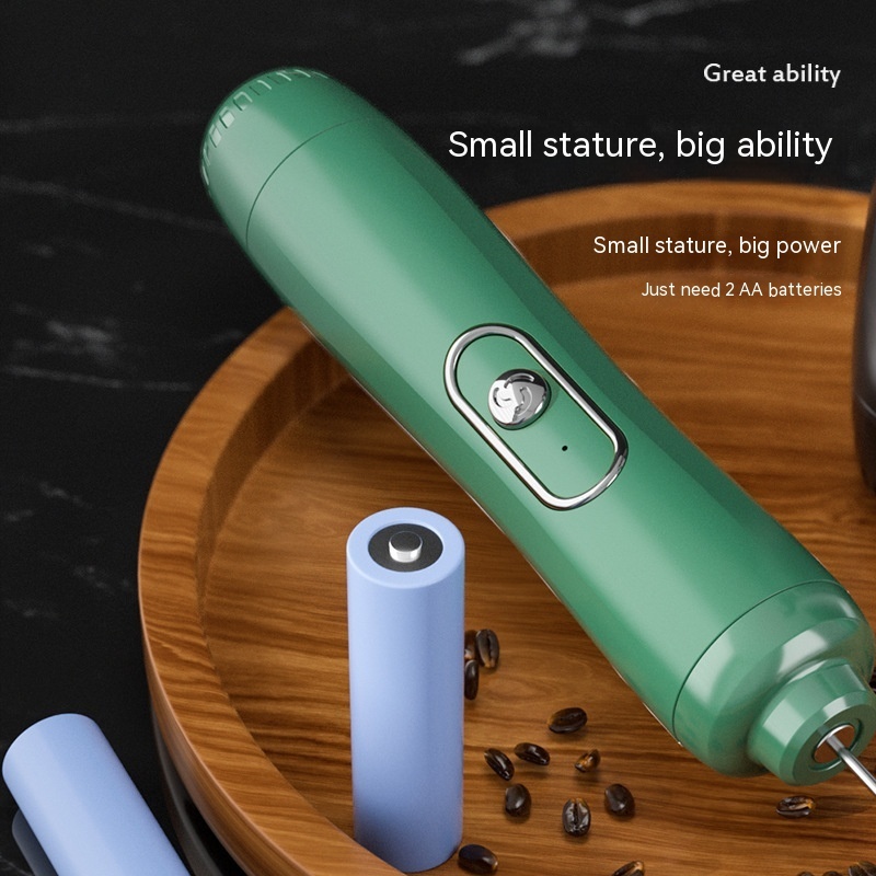 Milk Frother Egg Beater Coffee Frother Household Electric Milk Stirring Battery Handheld Blender - Image 10