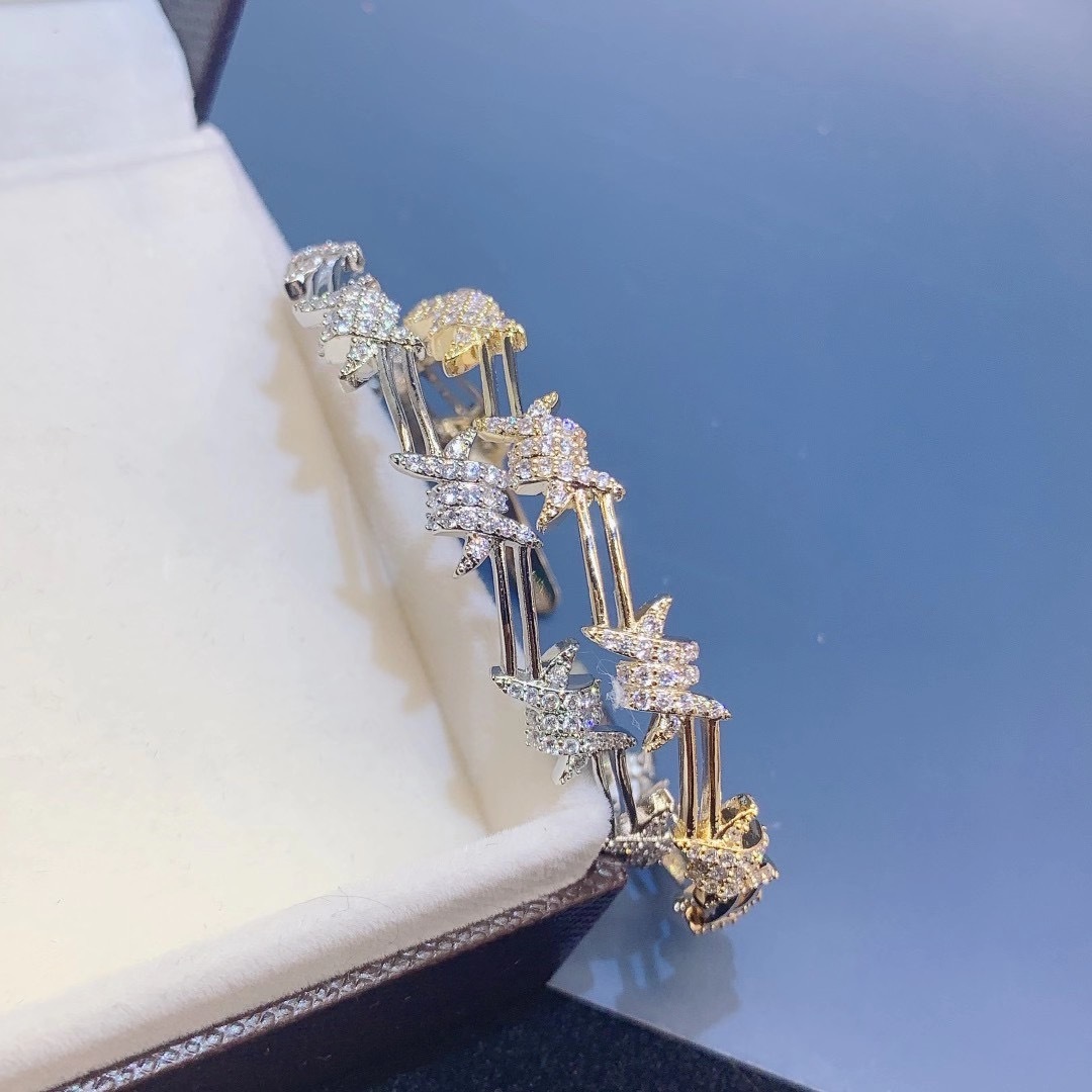 Geometric Zircon Open-ended Bracelet Formal Dress Accessories - Image 3