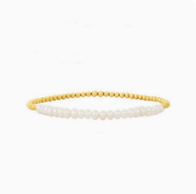 Simple And Versatile Baroque Natural Freshwater Pearl Bracelet - Image 6
