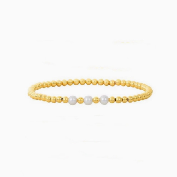 Simple And Versatile Baroque Natural Freshwater Pearl Bracelet - Image 5
