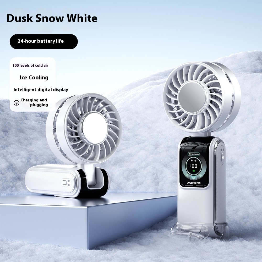 Creative Digital Display Refrigeration Ice Compress Turbine High-speed Handheld Fan - Image 6