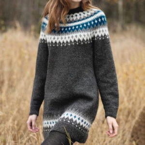 Women's Fashion Long Woolen Dress