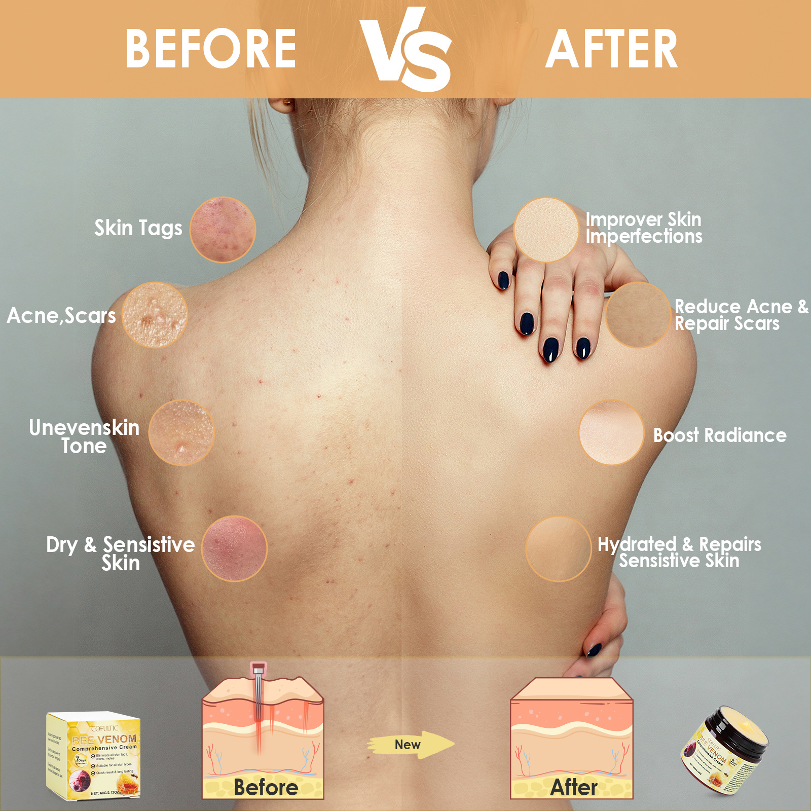 Cofutic Skin Care Cream Gentle Hydrating Smooth Delicate And Moisturizing Skin Daily Nourishing Body Cream - Image 4