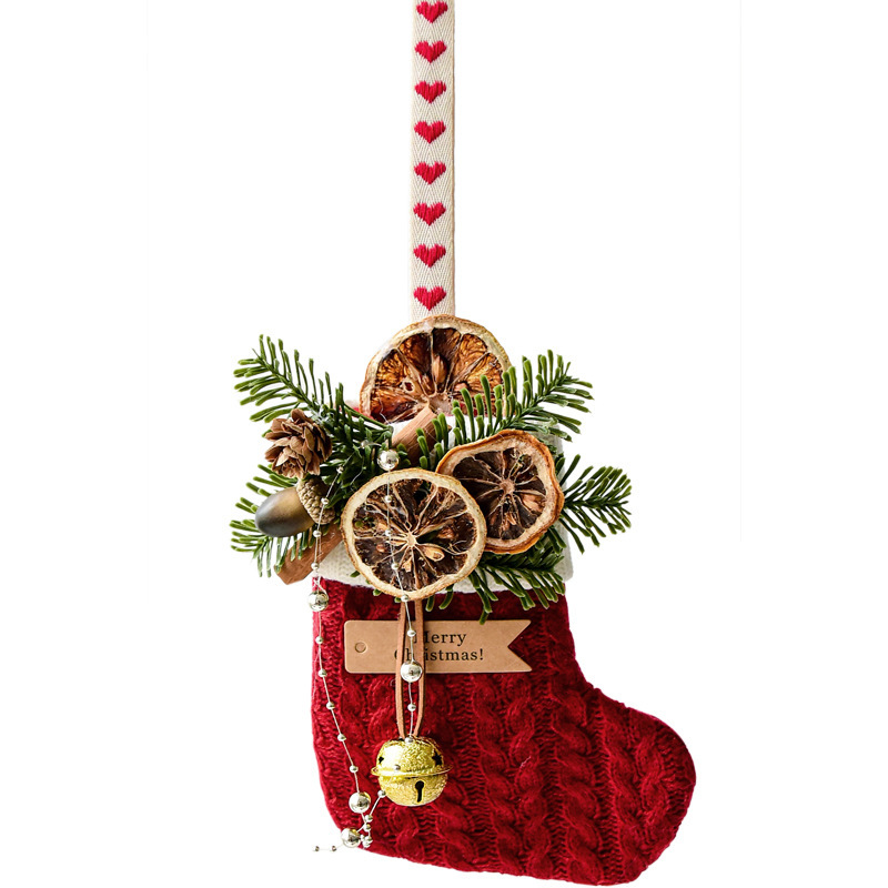 Christmas Decoration Knitted Christmas Stockings Scene Layout - Image 5