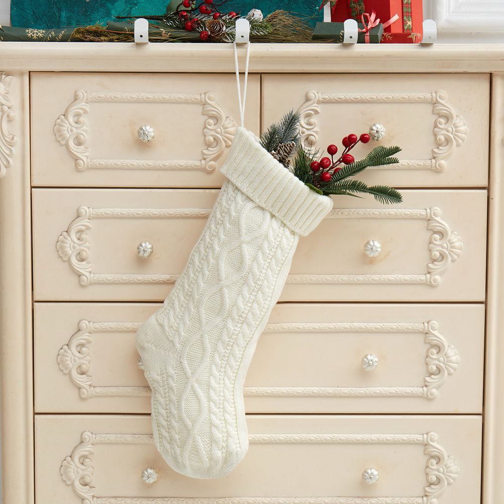 Knitted Christmas Decorations Wool Socks Gift Bag - Image 7