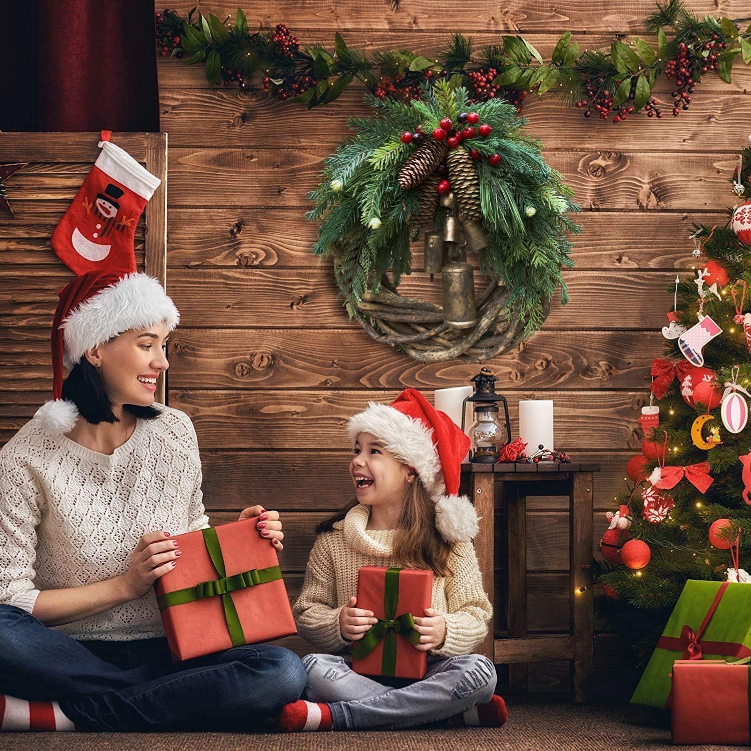 Christmas Wreath Bell Door Hanging - Image 3