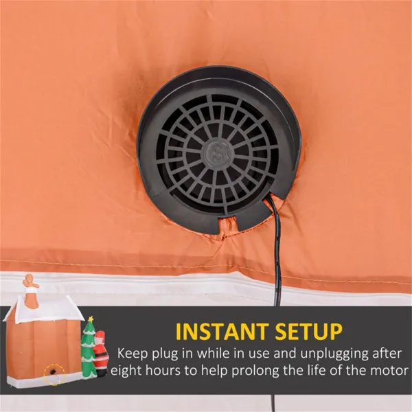 Inflatable Christmas Gingerbread House and Snowman - Image 2