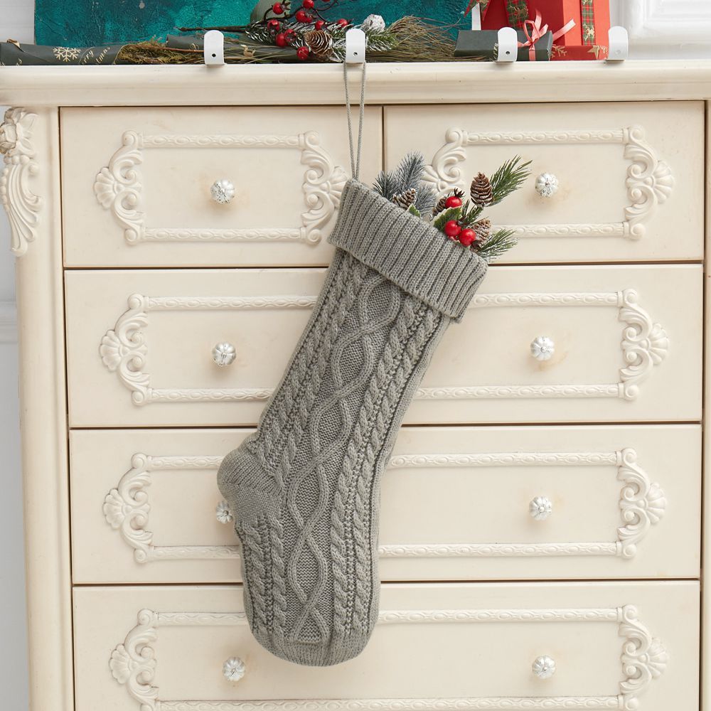 Knitted Christmas Decorations Wool Socks Gift Bag - Image 5