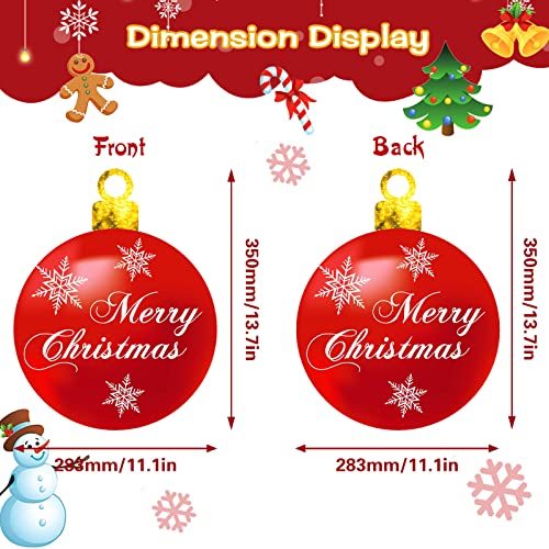 9Pcs Christmas Yard Signs With Stakes And Cords Christmas Balls Yard Signs Decorations For Outdoor Yard Porch Tree Lawn Decorations Xmas Party Decor-Ban On Selling On Amazon - Image 6