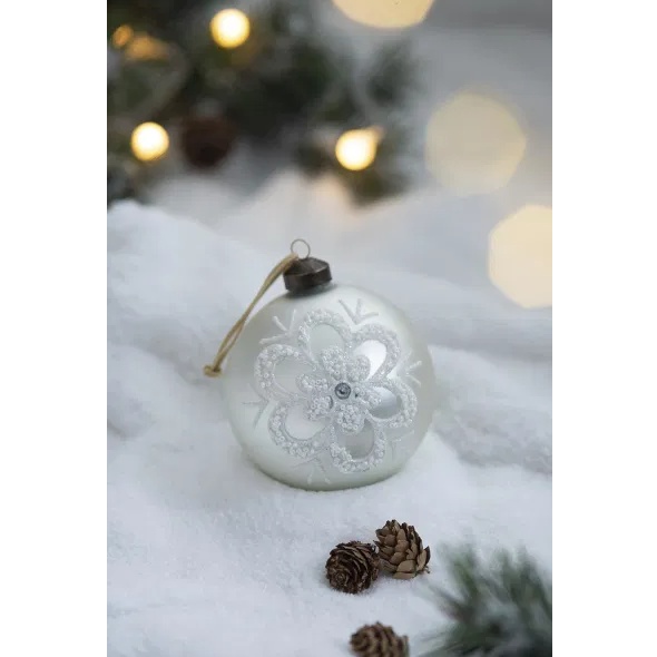 D3.9 Christmas Ball Ornaments, Glass Decorative Hanging Ball Christmas Tree Ornaments For Holiday Party Decorations, Set Of 6 - Image 5