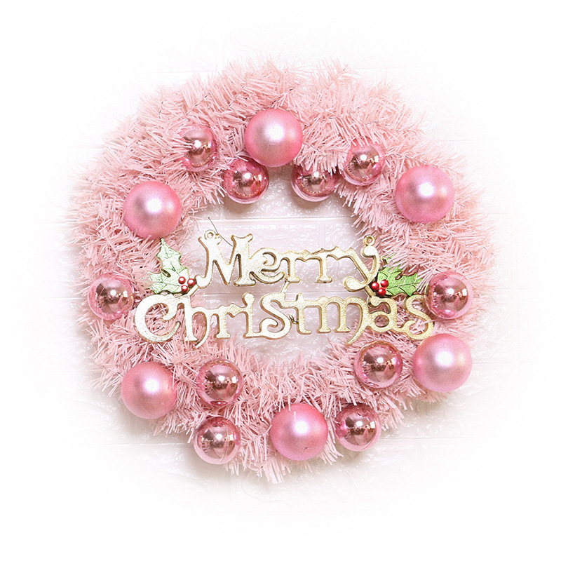 Christmas Decoration Pink Wreath, Window Decoration Pink Wreath - Image 3