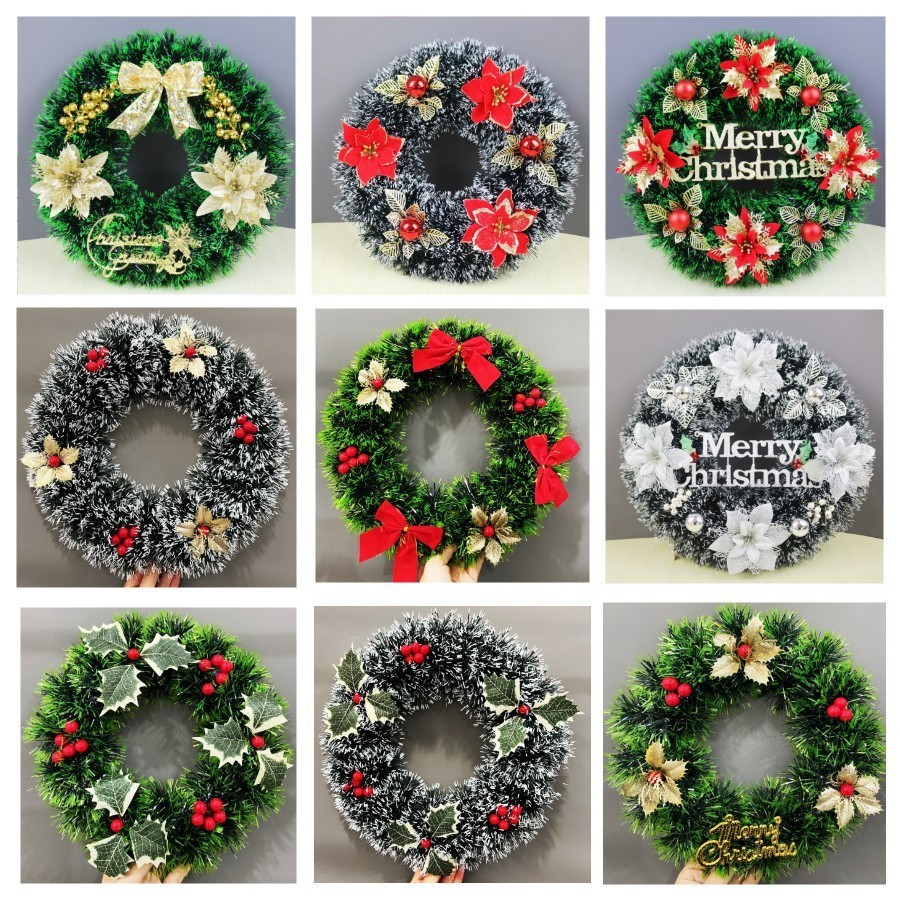 Christmas Decorations Festival Wreath Wreath Window Layout Door Hanging Site Layout Christmas Product - Image 2