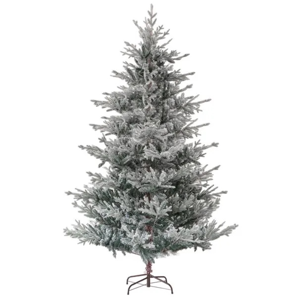 6 ft Wide Nordic Pine Shape, Snow-Flocked Branches Christmas Tree - Image 6