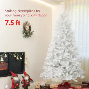 7.5 ft Tall White Christmas Tree Wide